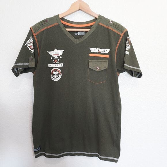 Vertical Sport Green Patriot's Shirt Size M - Picture 1 of 8